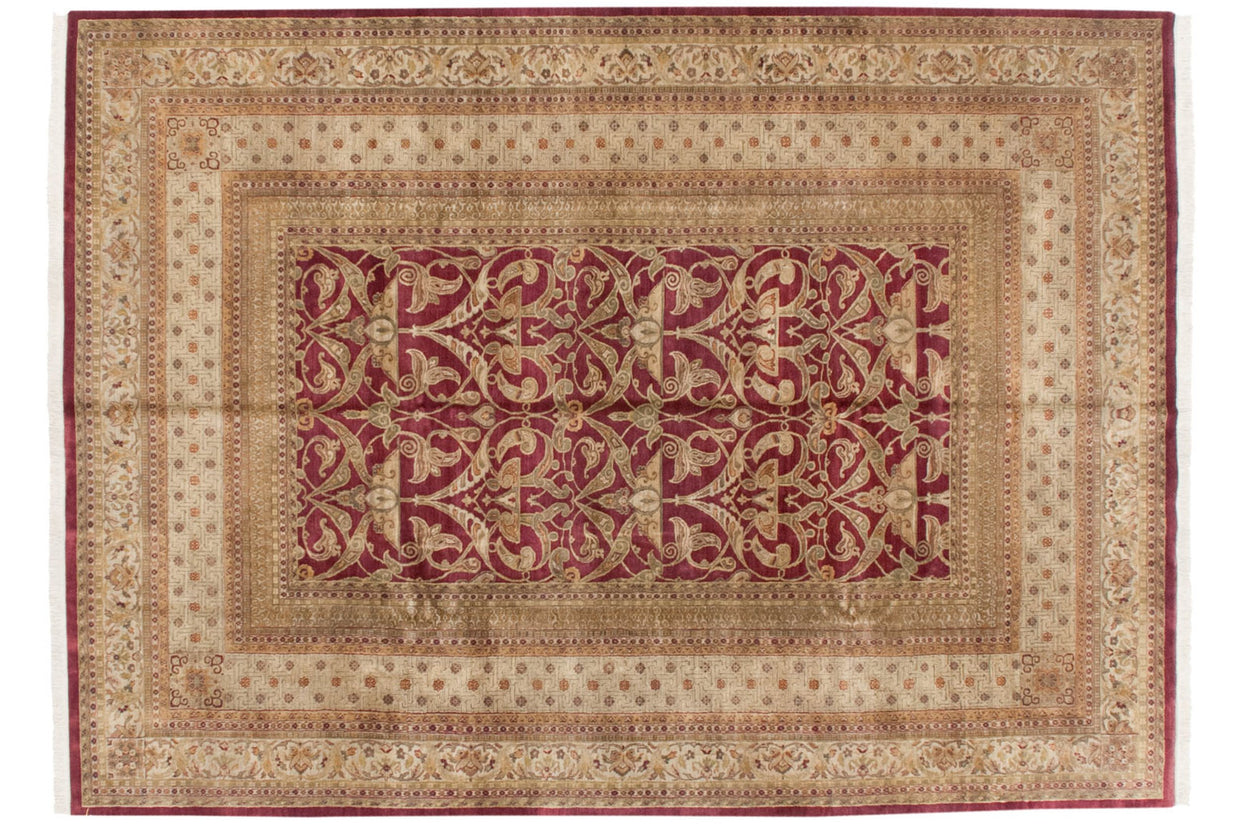 10x14 Fine Indian Art Nouveau Design Carpet // ONH Item mc001859