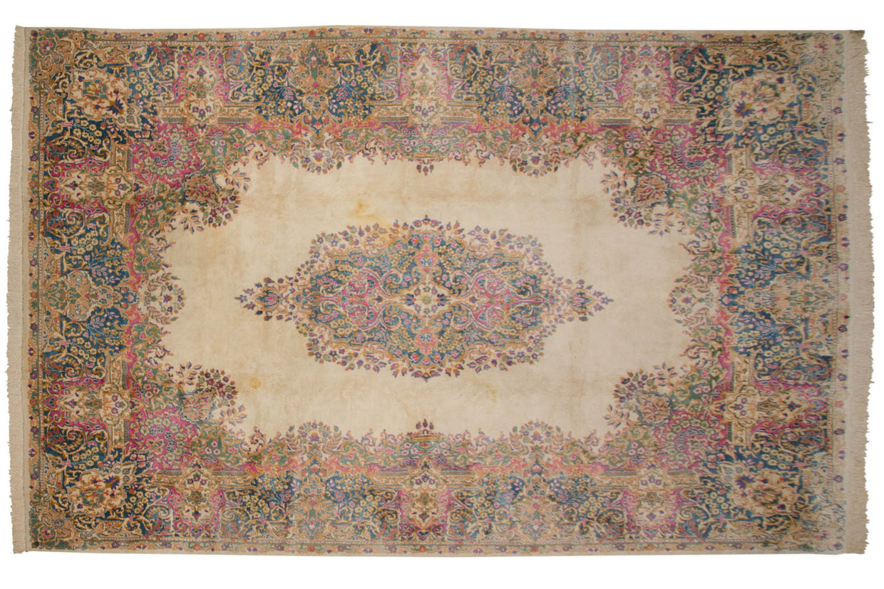 10x15.5 Vintage Kerman Carpet // ONH Item mc001866
