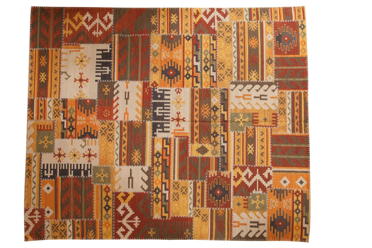 8x10 New Patchwork Kilim Carpet // ONH Item mc001877