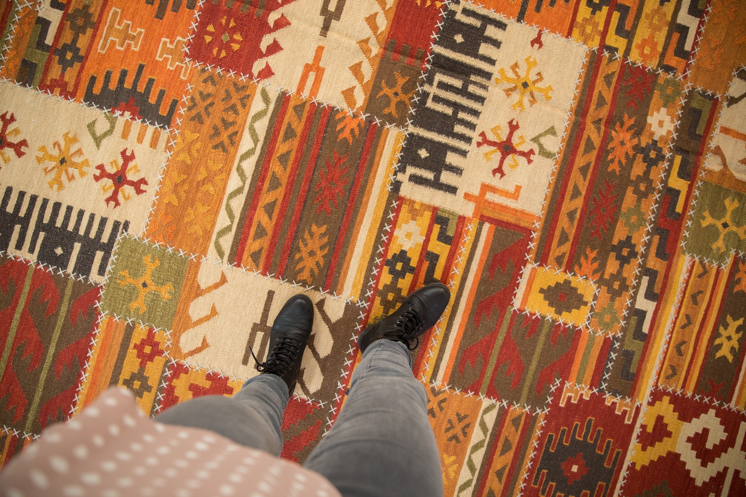 9.5x11.5 New Patchwork Kilim Carpet // ONH Item mc001878 Image 1