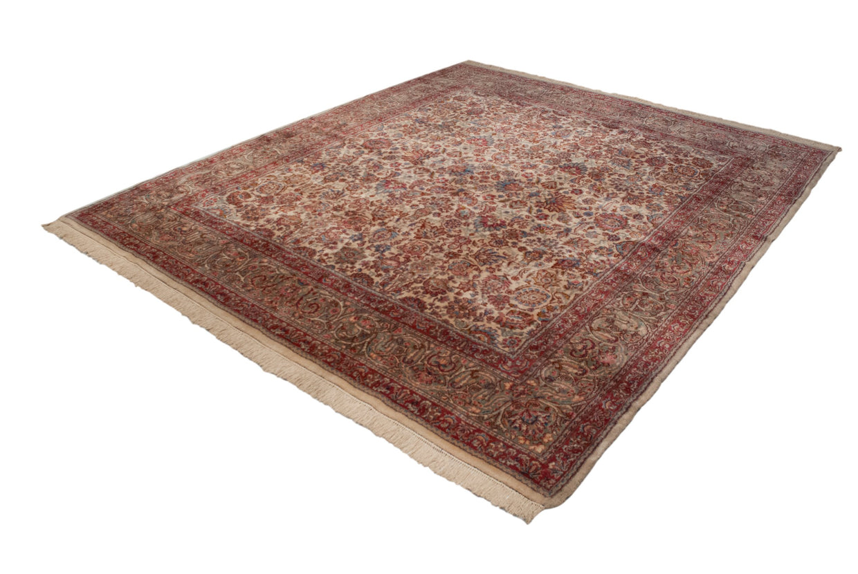 11.5x13.5 Vintage Kerman Carpet // ONH Item mc001915