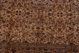 Close view of the full, lustrous wool pile and intricate floral pattern of an Isfahan design carpet.
