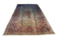 14x24.5 Vintage Kerman Carpet // ONH Item mc001921