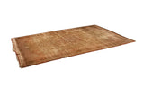 Fine antique Tabriz carpet with a central floral medallion and allover pattern in rust red and warm earth tones.