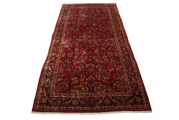 9x18.5 Vintage American Sarouk Carpet // ONH Item mc001937