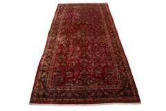9x18.5 Vintage American Sarouk Carpet // ONH Item mc001937