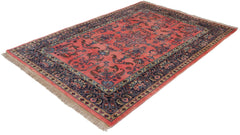 6x8.5 Vintage Indian Mohajeran Sarouk Design Carpet // ONH Item mc001944 Image 1