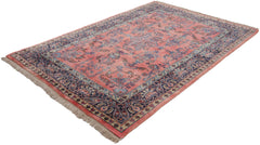 6x8.5 Vintage Indian Mohajeran Sarouk Design Carpet // ONH Item mc001944 Image 2