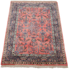 6x8.5 Vintage Indian Mohajeran Sarouk Design Carpet // ONH Item mc001944 Image 5