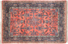 6x8.5 Vintage Indian Mohajeran Sarouk Design Carpet // ONH Item mc001944 Image 10