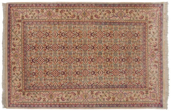 6x9 Vintage Indian Mahal Design Carpet // ONH Item mc001945