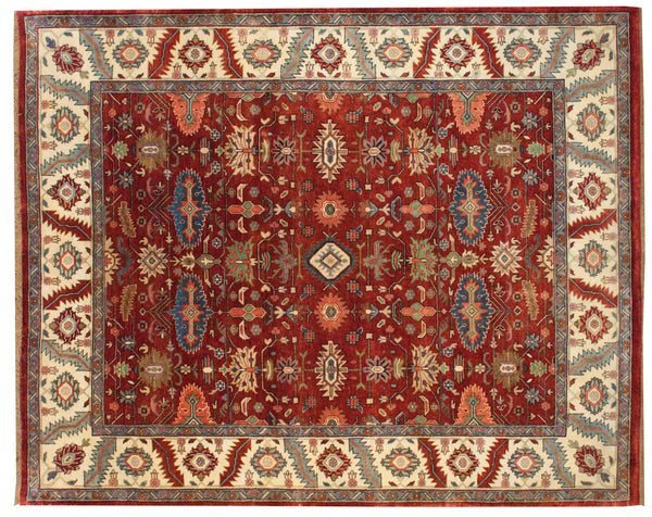 8x10 Vintage Indian Heriz Design Carpet // ONH Item mc001950