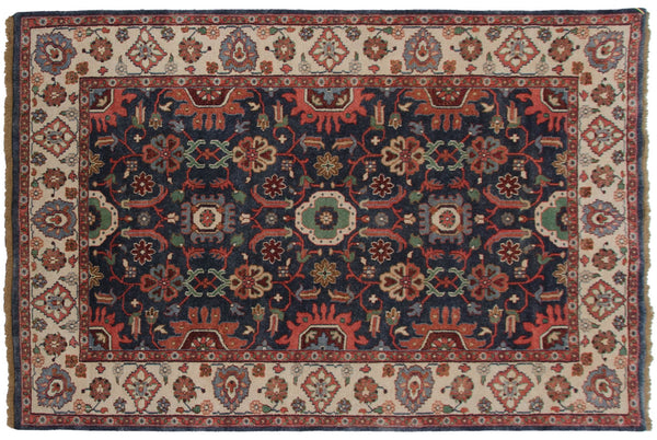 6x9 Vintage Indian Sultanabad Design Carpet // ONH Item mc001951