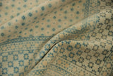 Close-up view of the even wear across the knot heads on a vintage distressed Bulgarian rug.