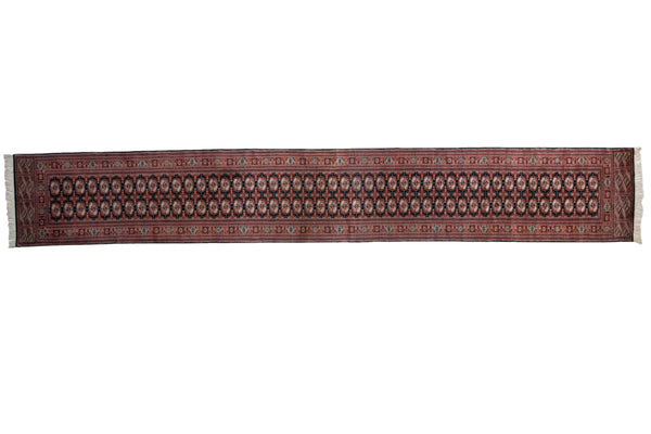 3x20 Vintage Fine Bokhara Rug Runner // ONH Item mc001956