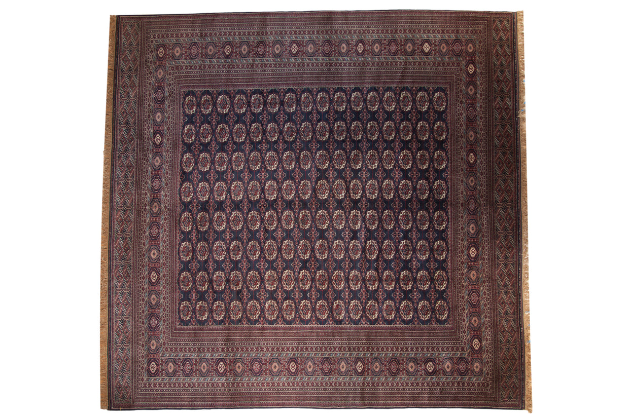 RESERVED 12x12.5 Vintage Fine Bokhara Square Carpet // ONH Item mc001957