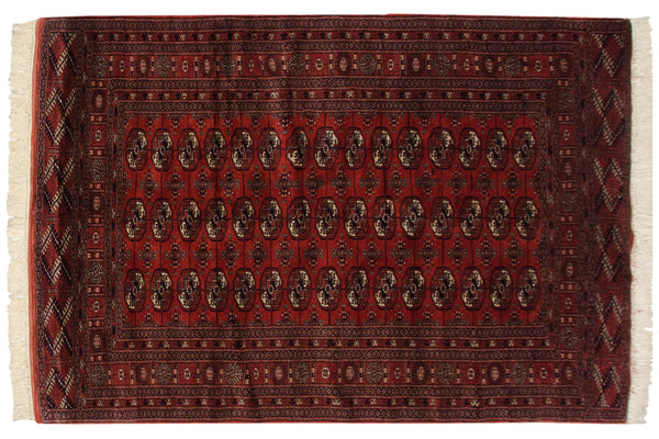 4x6.5 Vintage Fine Bokhara Rug // ONH Item mc001960