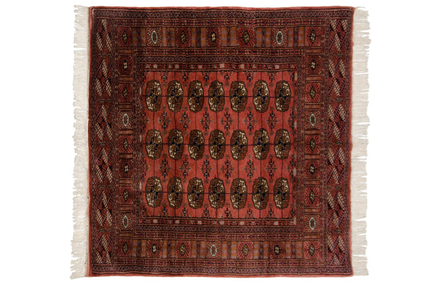 5x5 Vintage Fine Bokhara Square Rug // ONH Item mc001965