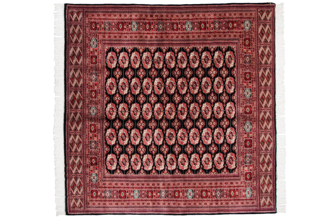 7x8 Vintage Fine Bokhara Square Carpet // ONH Item mc001968
