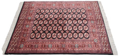 7x8 Vintage Fine Bokhara Square Carpet // ONH Item mc001968 Image 2