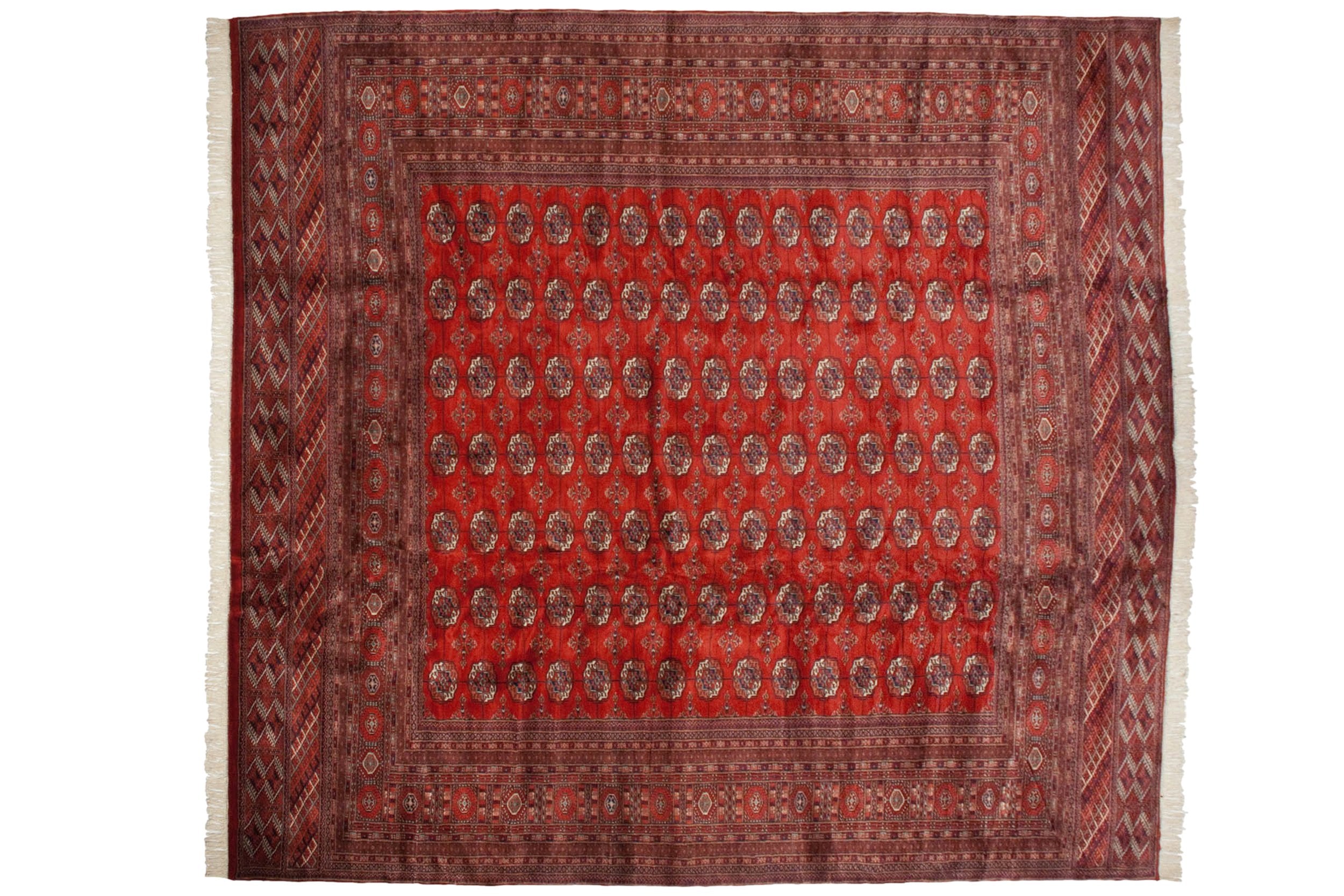 12.5x13 Vintage Fine Bokhara Square Carpet // ONH Item mc001969 Image 1