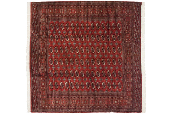 10x10 Vintage Fine Bokhara Square Carpet // ONH Item mc001970