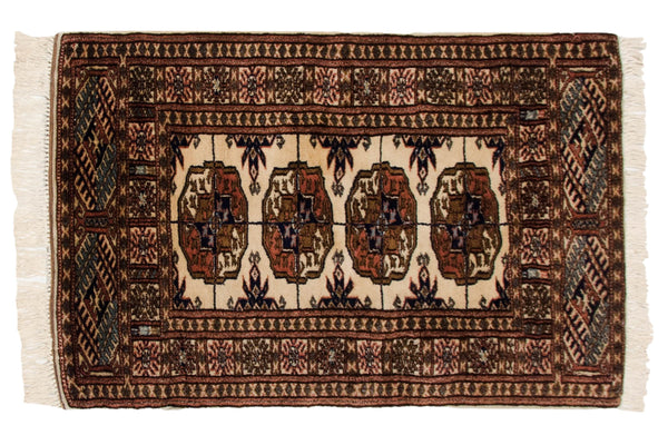 2x3 Vintage Fine Bokhara Rug Mat // ONH Item mc001973