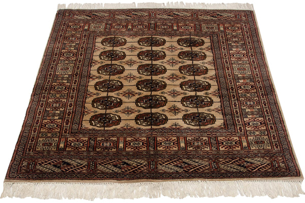 4x4.5 Vintage Fine Bokhara Square Rug // ONH Item mc001975 Image 3