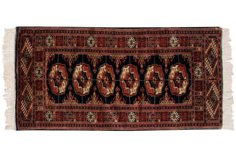 2x4.5 Vintage Fine Bokhara Rug Runner // ONH Item mc001976
