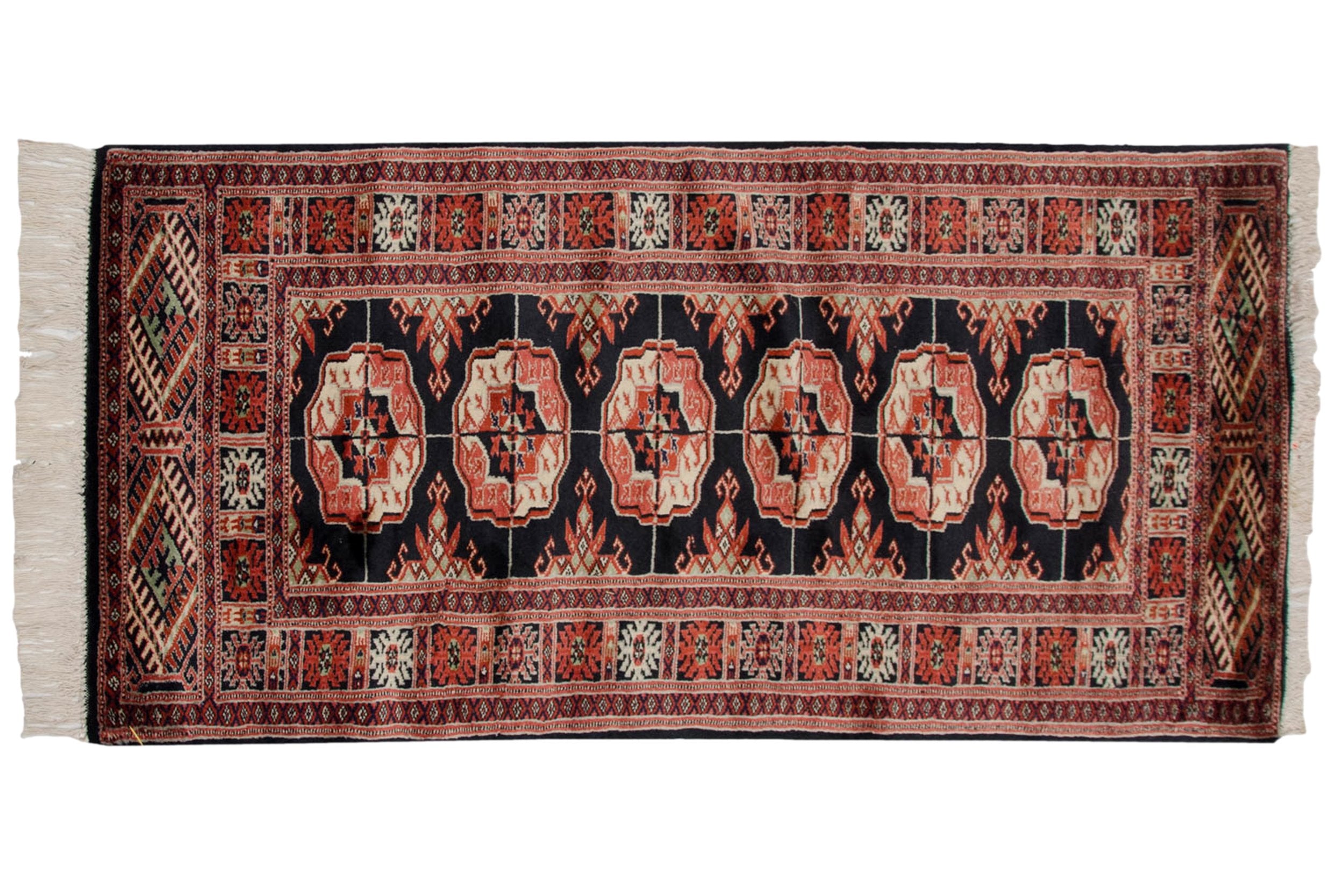 2x4.5 Vintage Fine Bokhara Rug Runner // ONH Item mc001976 Image 1