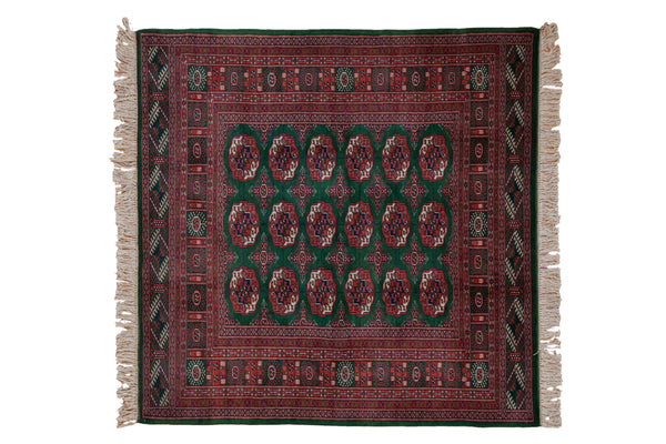 5x5 Vintage Fine Bokhara Square Rug // ONH Item mc001983