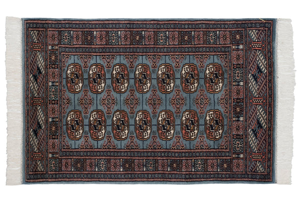 2.5x3 Vintage Fine Bokhara Square Rug // ONH Item mc001985