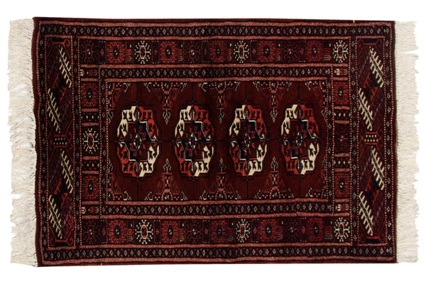 2x3 Vintage Fine Bokhara Rug Mat // ONH Item mc001986