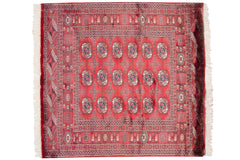 4x4.5 Vintage Fine Bokhara Square Rug // ONH Item mc001990 Image 1