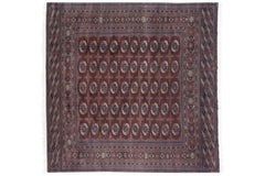 8x8.5 Vintage Fine Bokhara Square Carpet // ONH Item mc002003 Image 1