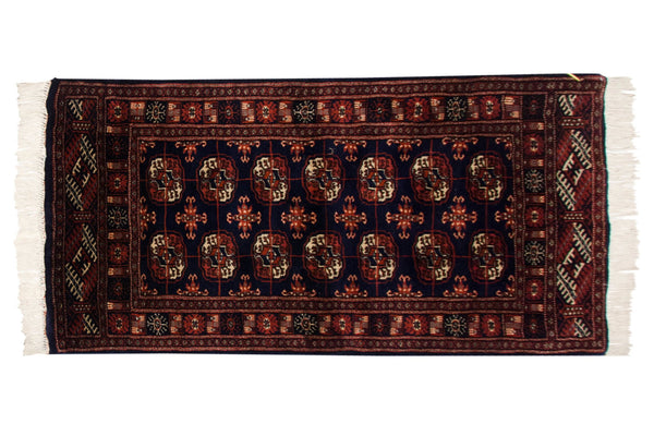 2.5x4 Vintage Fine Bokhara Rug // ONH Item mc002005
