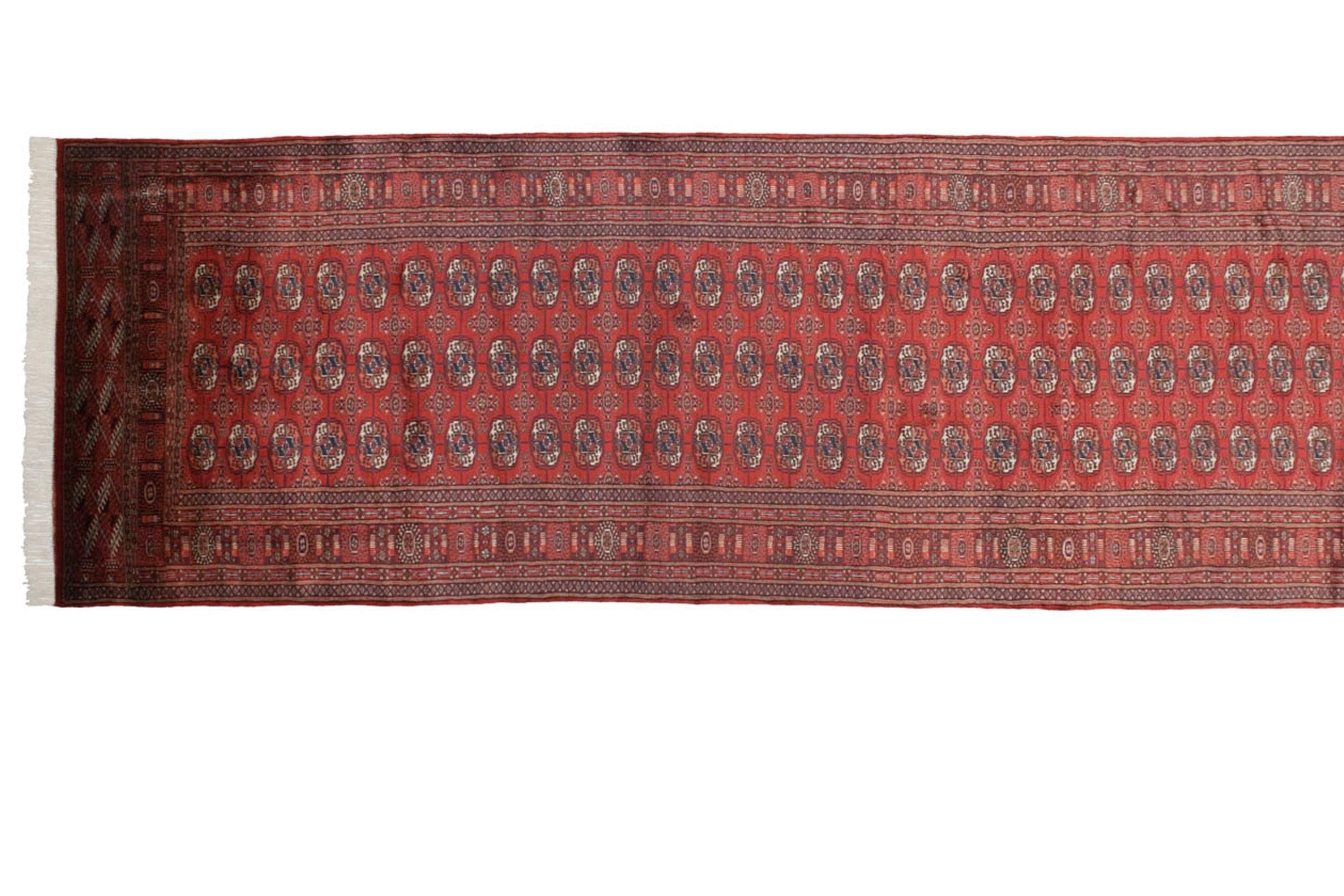 4x13.5 Vintage Fine Bokhara Rug Runner // ONH Item mc002006 Image 1