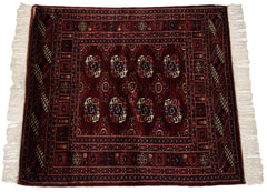 3x3 Vintage Fine Bokhara Square Rug // ONH Item mc002017 Image 2