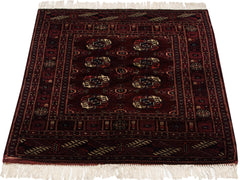 3x3 Vintage Fine Bokhara Square Rug // ONH Item mc002017 Image 3