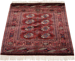 3x3 Vintage Fine Bokhara Square Rug // ONH Item mc002017 Image 5