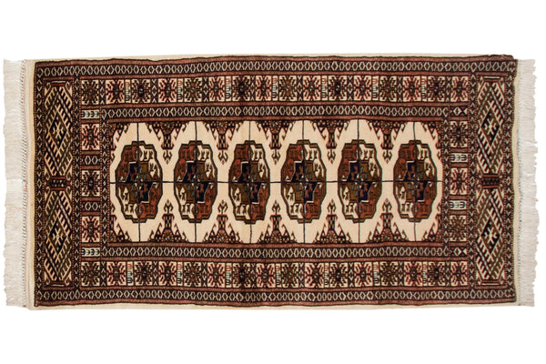 2x4.5 Vintage Fine Bokhara Rug Runner // ONH Item mc002018