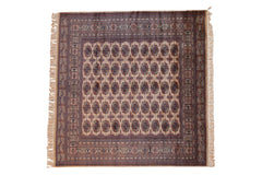 8x8 Vintage Fine Bokhara Square Carpet // ONH Item mc002019