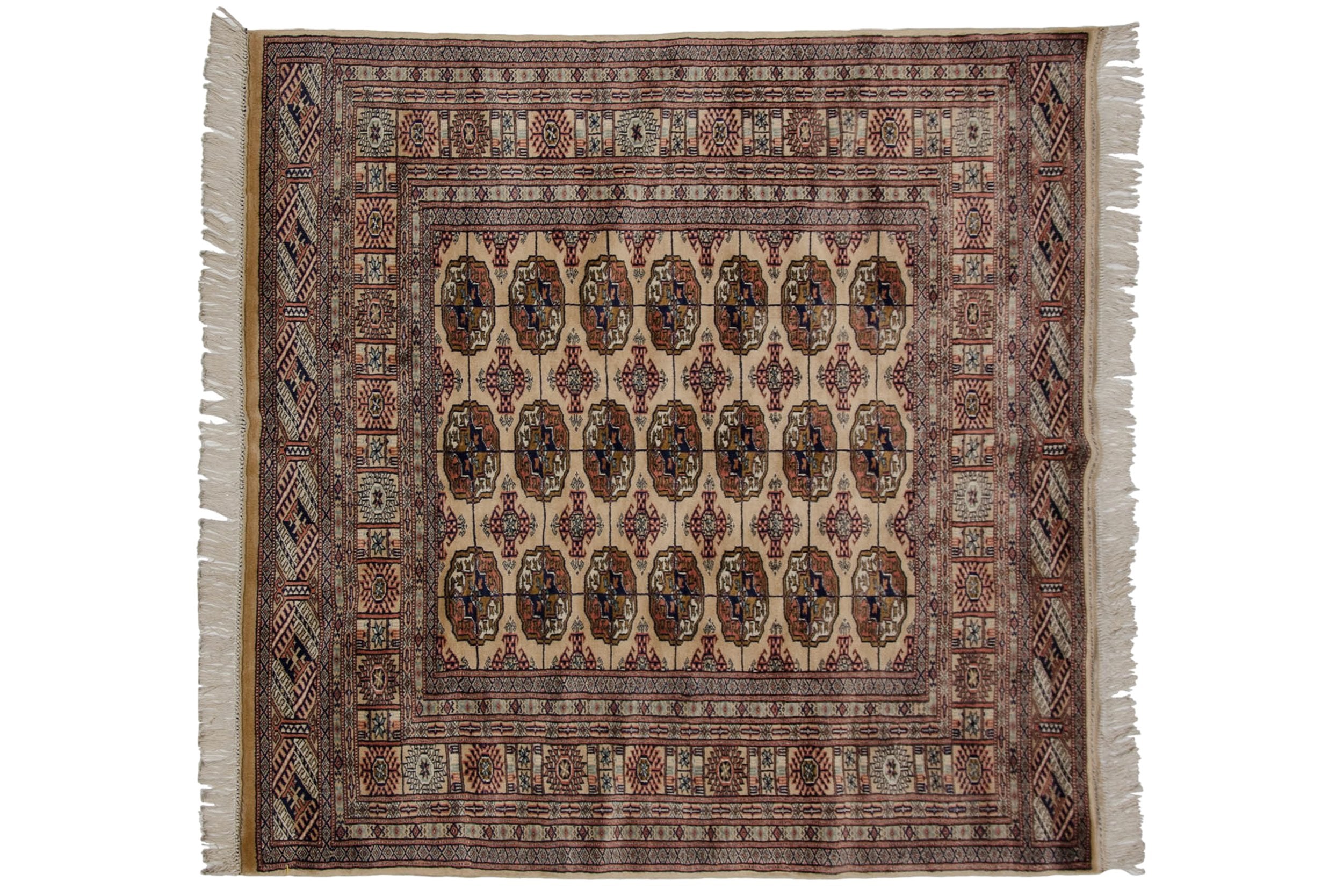 5x5.5 Vintage Fine Bokhara Square Rug // ONH Item mc002028 Image 1