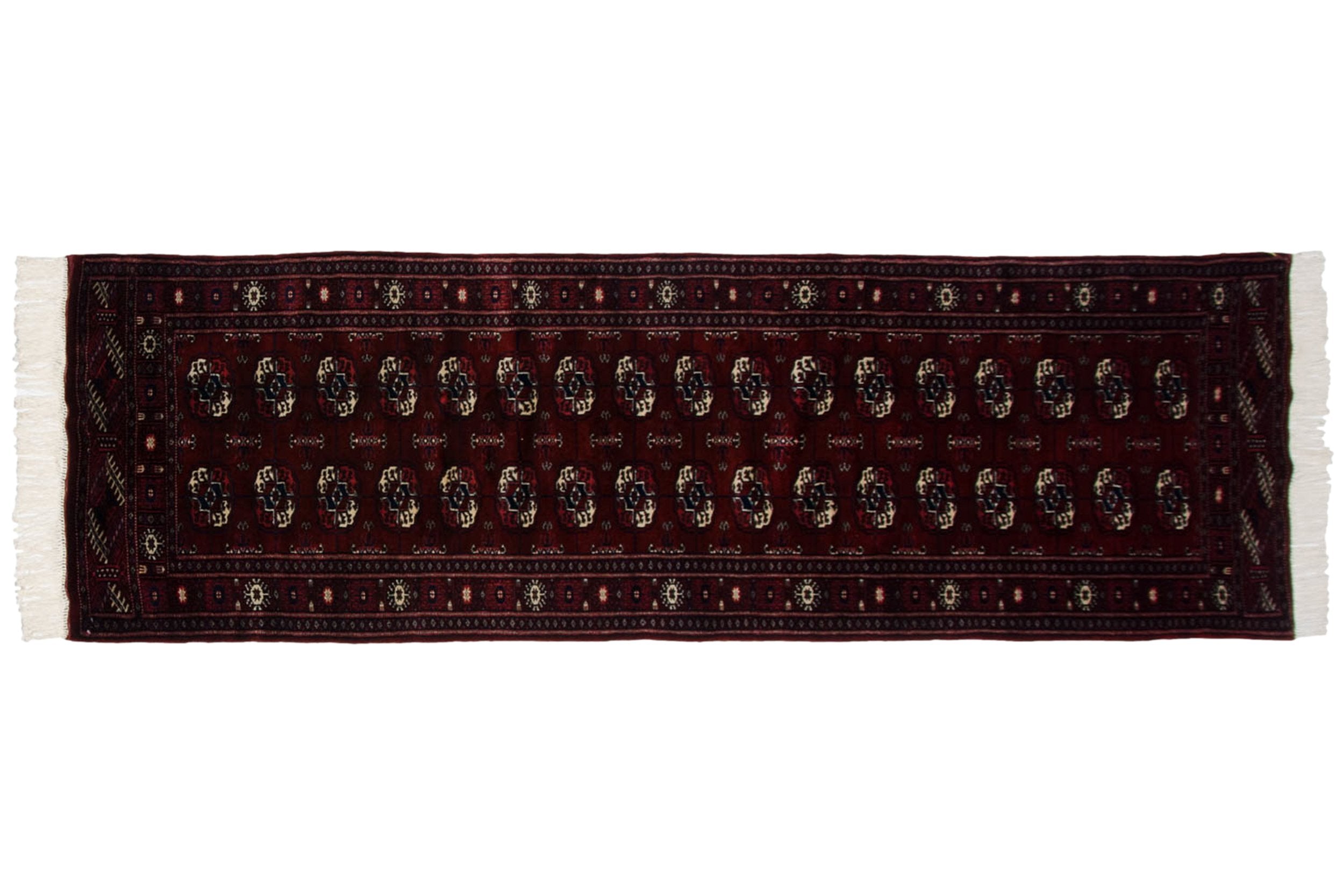 2.5x8 Vintage Fine Bokhara Rug Runner // ONH Item mc002030