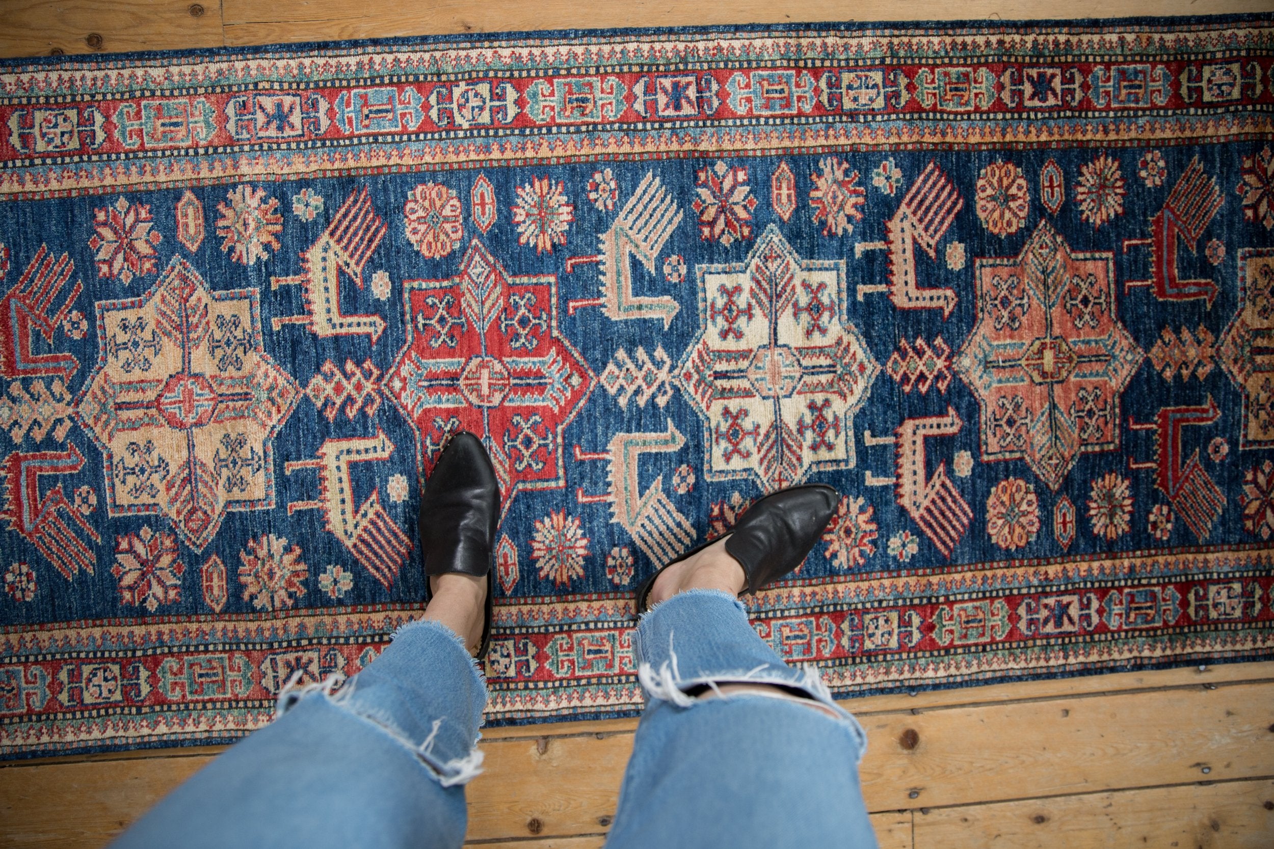 3x12.5 New Pakistani Caucasian Design Rug Runner // ONH Item mc002036 Image 1