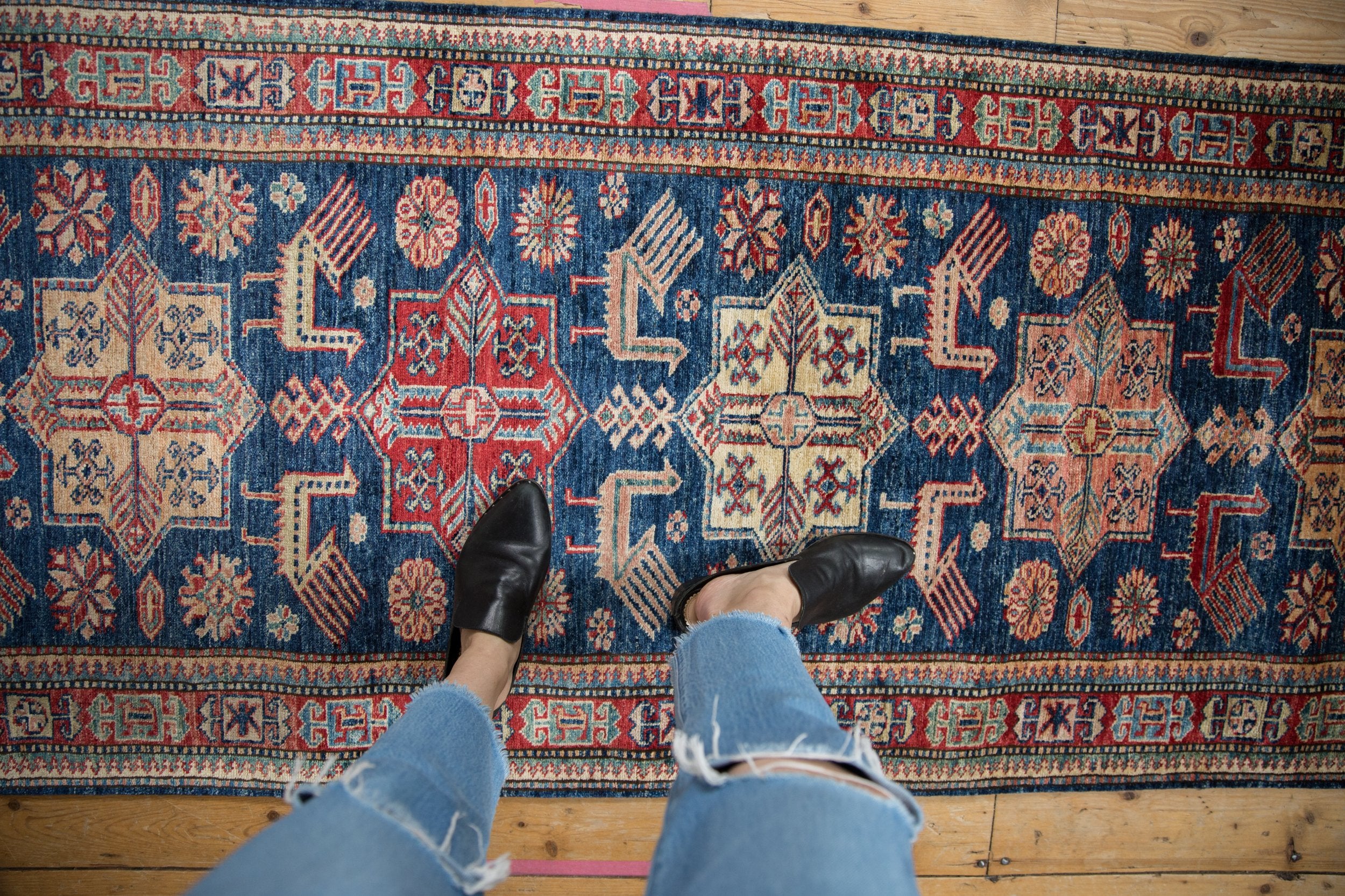 3x12.5 New Pakistani Caucasian Design Rug Runner // ONH Item mc002037 Image 1