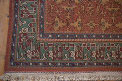 8x10 Vintage Tea Washed Indian Lotto Soumac Design Carpet // ONH Item mc002049 Image 7