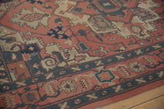 6.5x9 Vintage Tea Washed Indian Serapi Soumac Design Carpet // ONH Item mc002050 Image 3