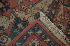 6.5x9 Vintage Tea Washed Indian Serapi Soumac Design Carpet // ONH Item mc002050 Image 8
