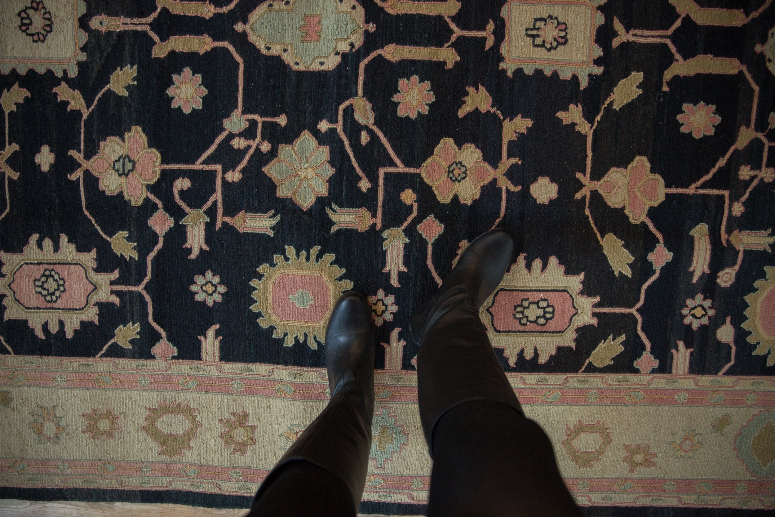 6x9 Vintage Indian Sultanabad Soumac Design Carpet // ONH Item mc002051 Image 1